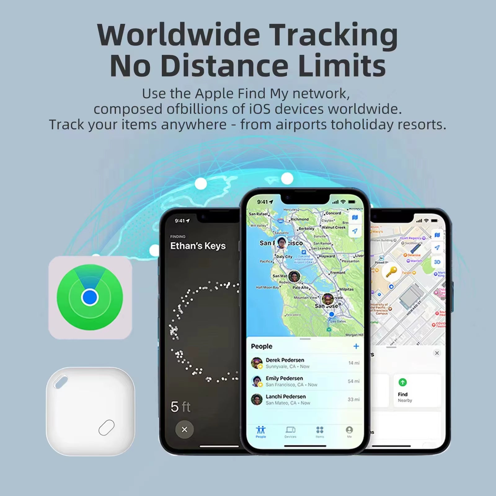 Mini Tracking Device for Apple Find My Key Smart Itag Child Finder Pet Car GPS Lost Tracker Smart Bluetooth Tracker IOS System