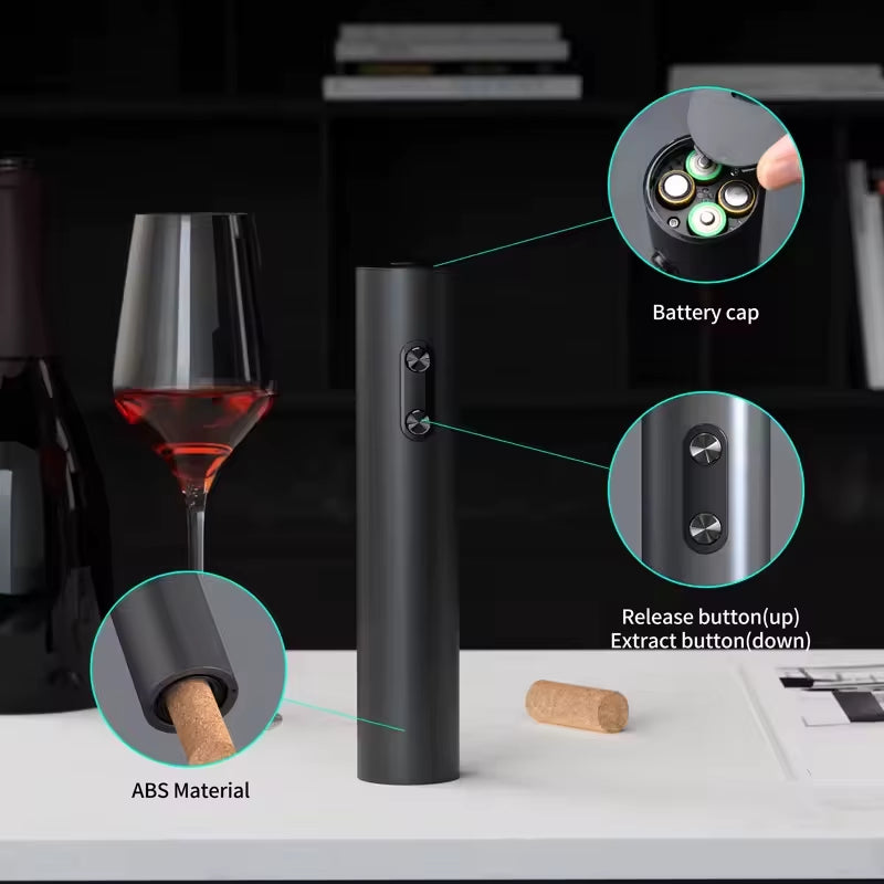 Electric Automatic Red Wine Opener Set Multifunction Wine Stopper, Wine Pourer, Electric Bottle Opener Gift Set for Ins Style