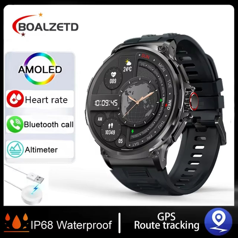 New 1.85-Inch Ultra HD Smart Watch GPS Track Bluetooth Call 710 Mah Large Battery Sports Fitness Smartwatch for Huawei Xiaomi