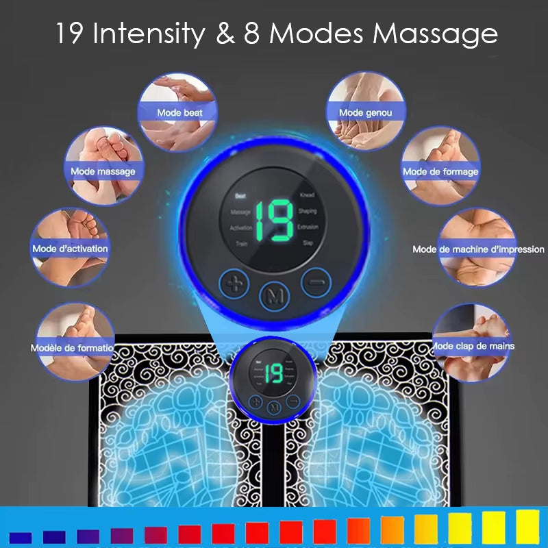 Electric Foot Massager Pad Muscle Massage Relaxation Trainer for Massage Fitness Outdoor Sport Home Family Relax