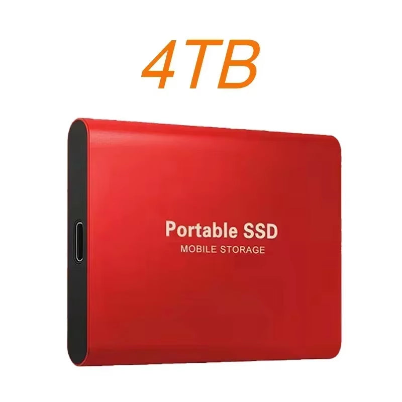 Portable SSD 1TB High Speed External Hard Drive USB 3.1 Type-C Interface Hard Disk 4TB Mass Solid State Drive for Laptop/Pc/Mac