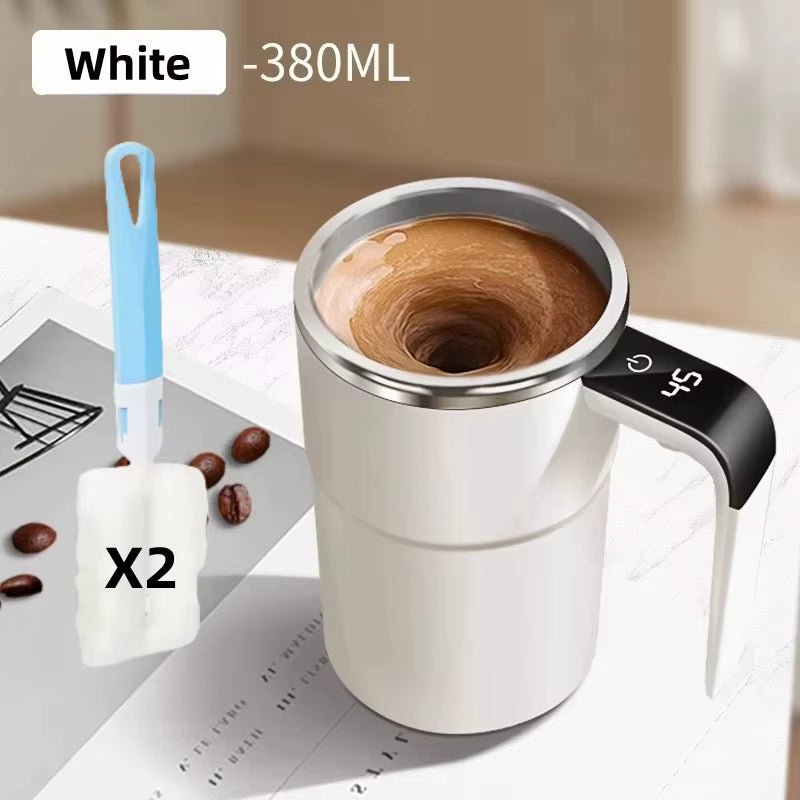 380ML Mini Electric Coffee Self Mixing Mug IP67 Waterproof Food Safe Coffee Mug USB Rechargeable Automatic Magnetic Cup for Tea