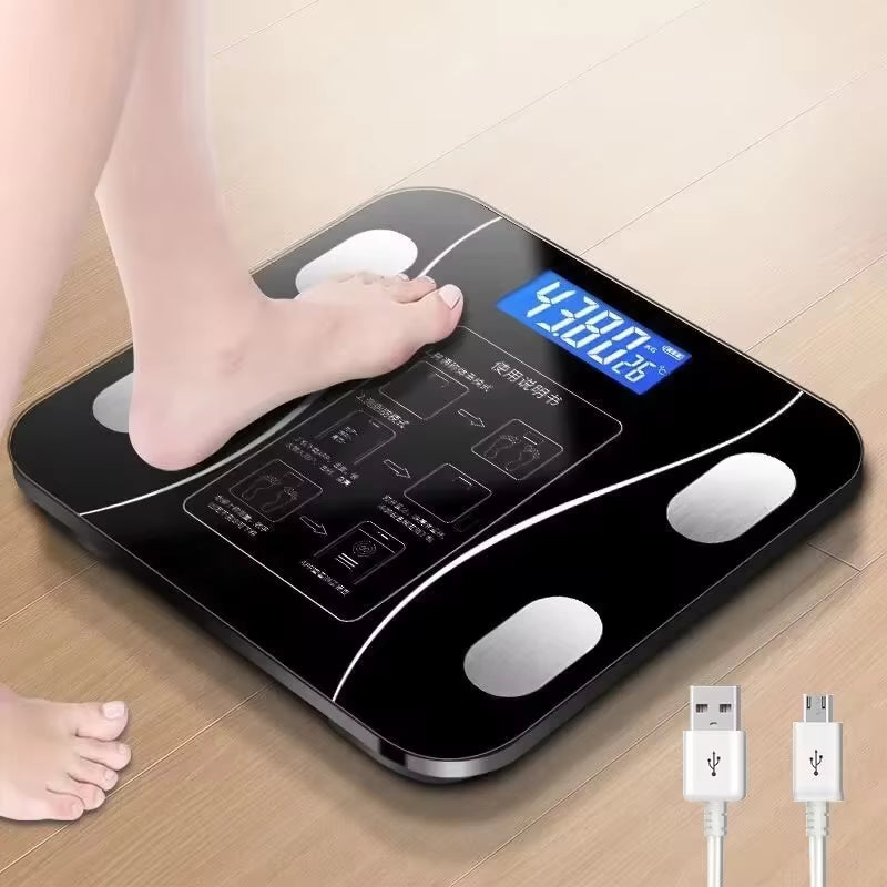 Smart APP Synchronized Body Fat Scale Bathroom Digital Scale Bluetooth Weight Loss Body Fat Scale Body Composition Analyzer