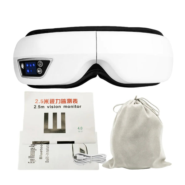 6D Electric Eye Massager Smart Airbag Vibration Hot Compress Bluetooth Music Eye Massage Glasses Dark Circles Removal Sleep Mask