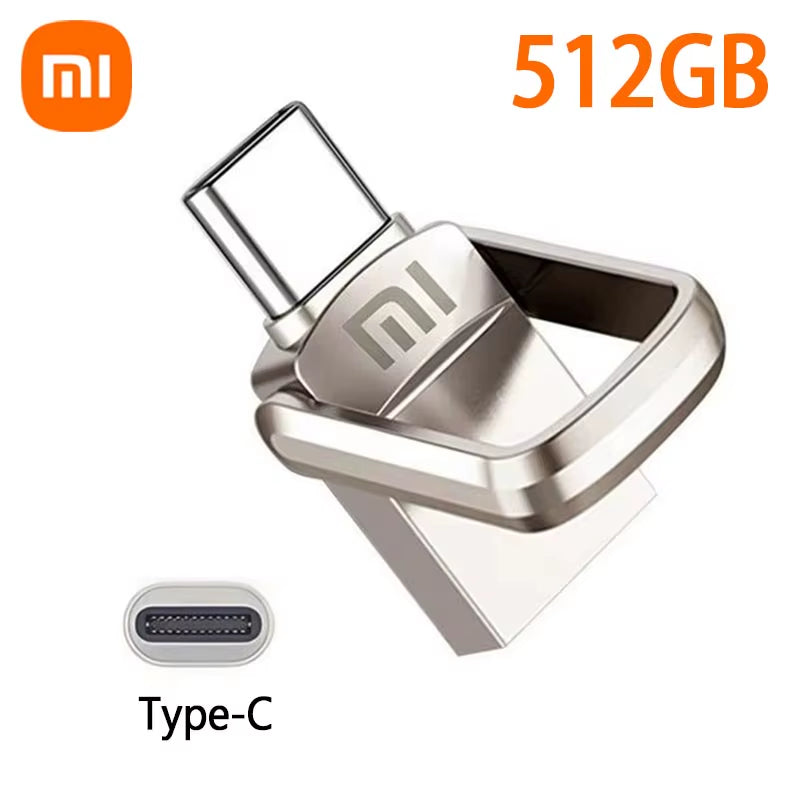 Xiaomi U Disk 2TB 1TB USB 3.0 Type-C Interface High Speed Pendrive Mobile Phone Computer Mutual Transmission Portable USB Memory