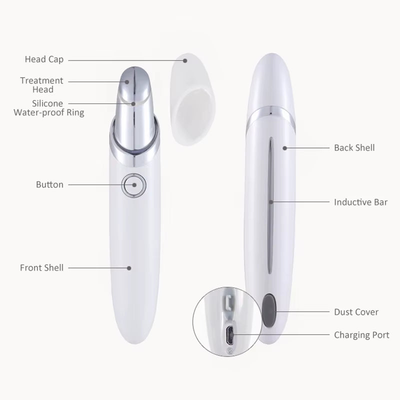 Multifunction Anti-Wrinkle Device Therapy Tool Private Label Therapeutic Electric Heat Eye Massager Pen