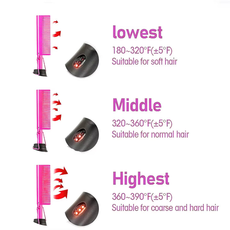 Hair Straightener Flat Irons Straightening Brush Hot Heating Comb Hair Straight Styler Corrugation Curling Iron Hair Curler Comb