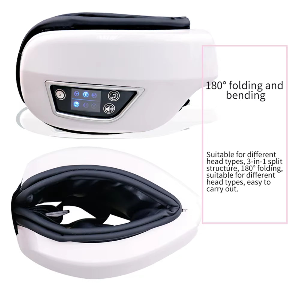 6D Smart Vibration Eye Massager Hot Airbag Compress Eye Care Instrument Bluetooth Music Eye Massage Sleep Mask Eye Relax Fatigue