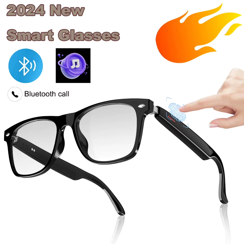 Camera Smart Glasses Bluetooth Call Voice Assistant Listen Music Glasses Smart Sports Polarized Sunglasses Anti-Blue Eyeglasses