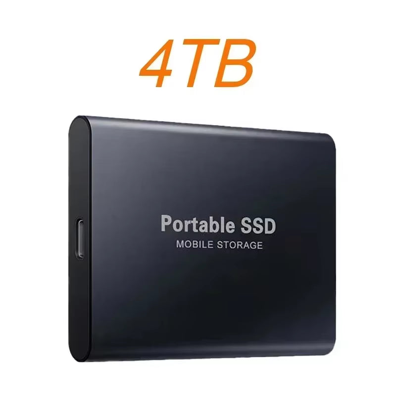 Portable SSD 1TB High Speed External Hard Drive USB 3.1 Type-C Interface Hard Disk 4TB Mass Solid State Drive for Laptop/Pc/Mac