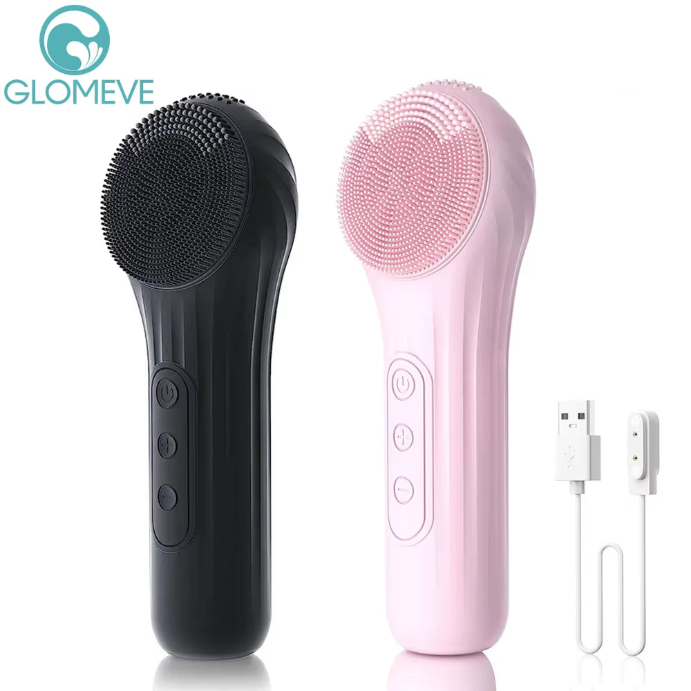 Sonic Waterproof Facial Cleansing Brush Rechargeable Scrubber Exfoliating Vibrating Deep Clean Face Cleaner Skin Care Tool