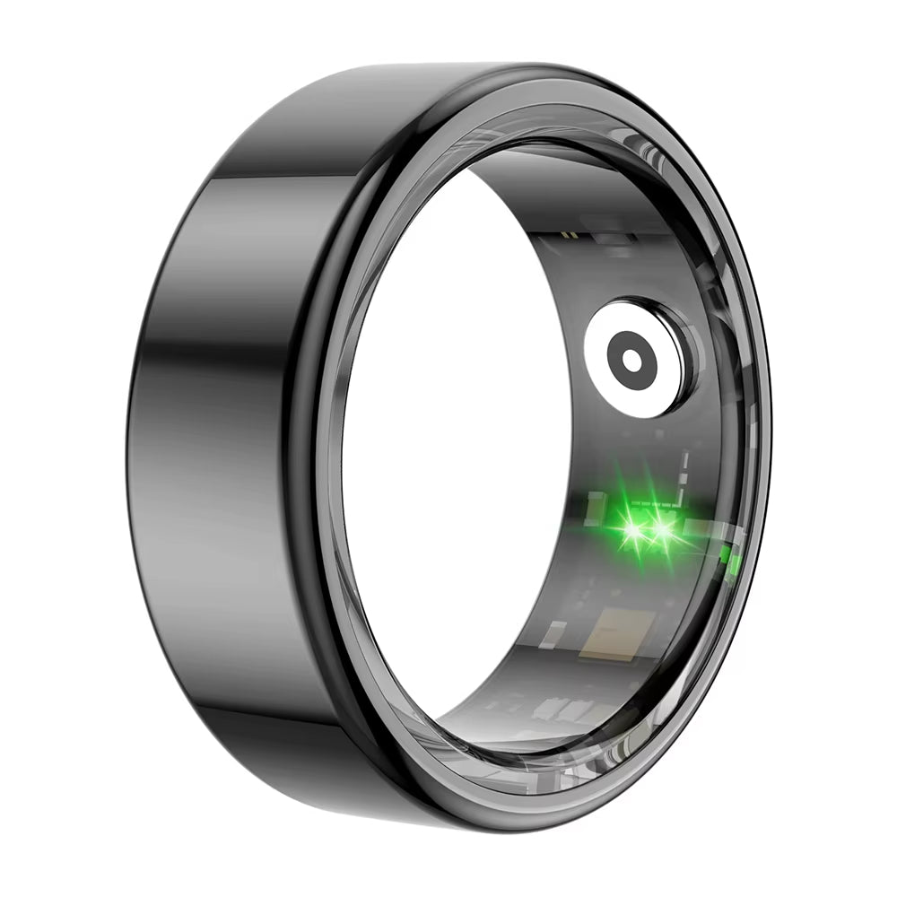 R02 Smart Ring Military Grade Titanium Steel Shell Health Monitoring IP68 & 3ATM Waterproof Multi-Sport Modes