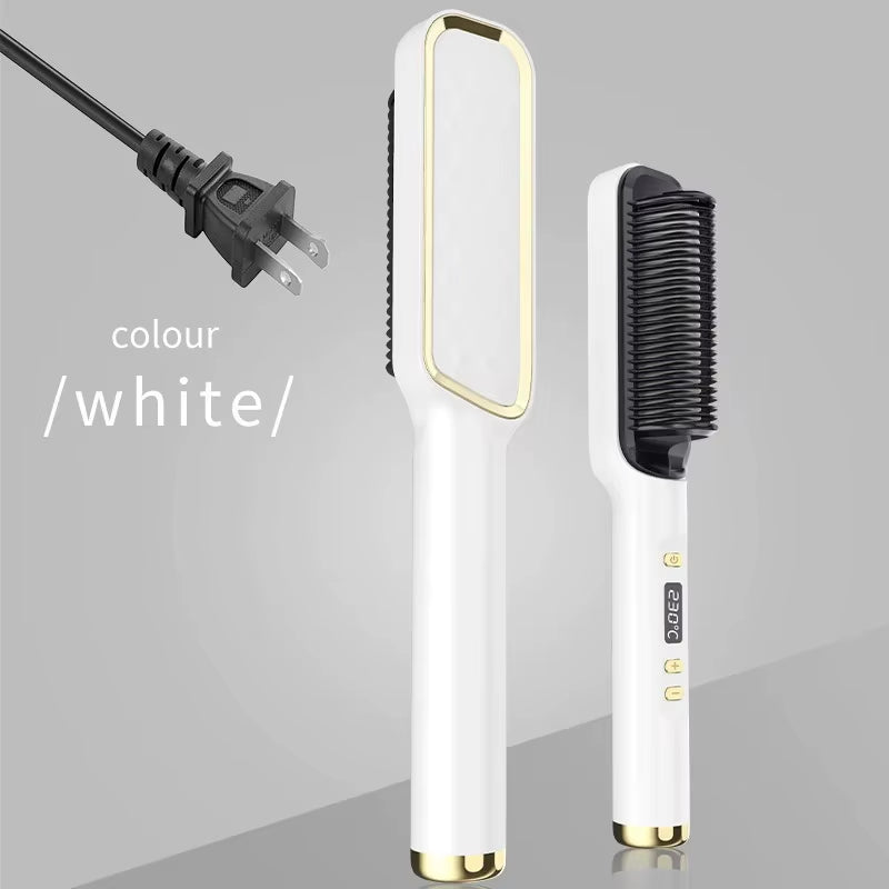 Electric Hot Comb Multifunctional Straight Hair Straightener Comb Negative Ion Anti-Scalding Styling Tool Straightening Brush