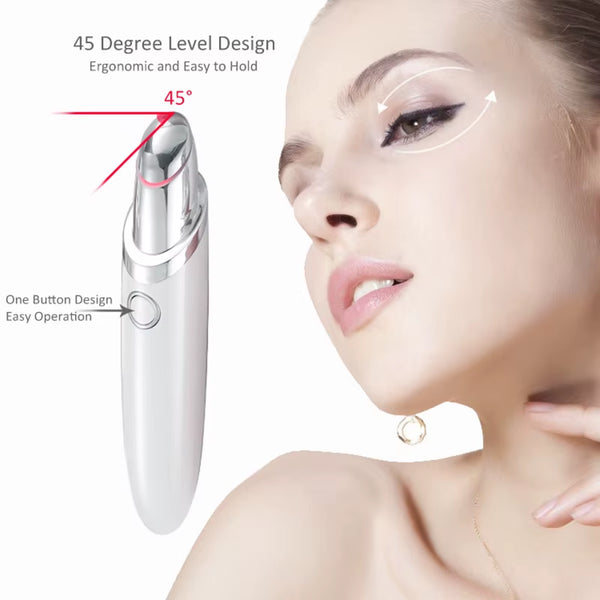 Multifunction Anti-Wrinkle Device Therapy Tool Private Label Therapeutic Electric Heat Eye Massager Pen