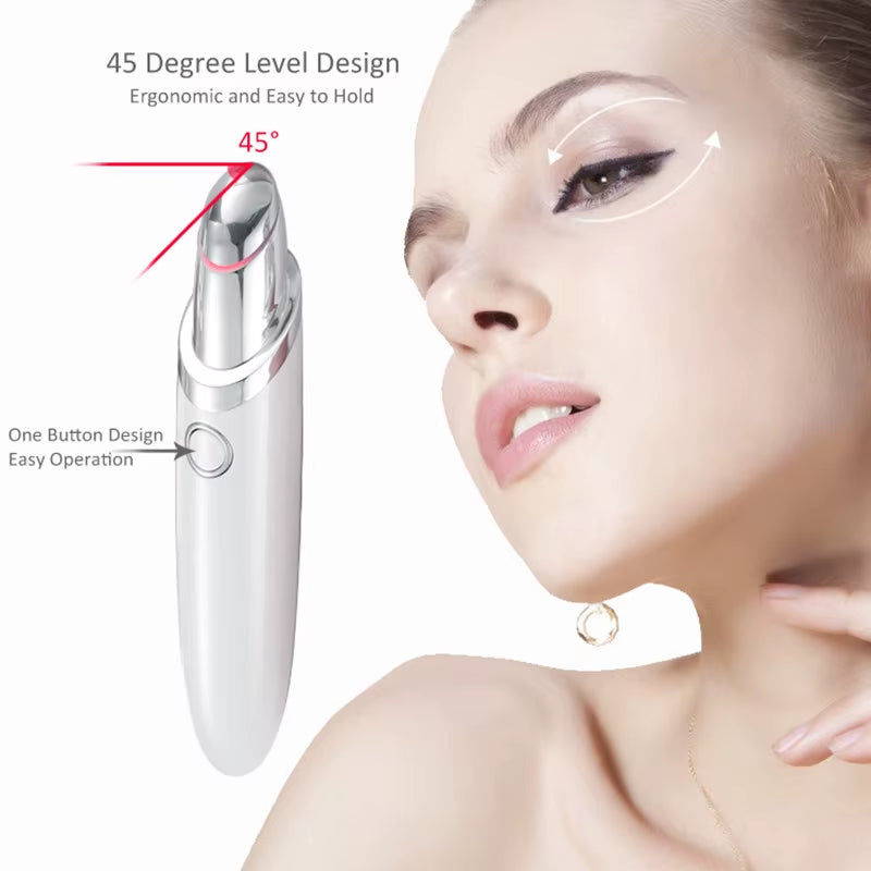 Multifunction Anti-Wrinkle Device Therapy Tool Private Label Therapeutic Electric Heat Eye Massager Pen