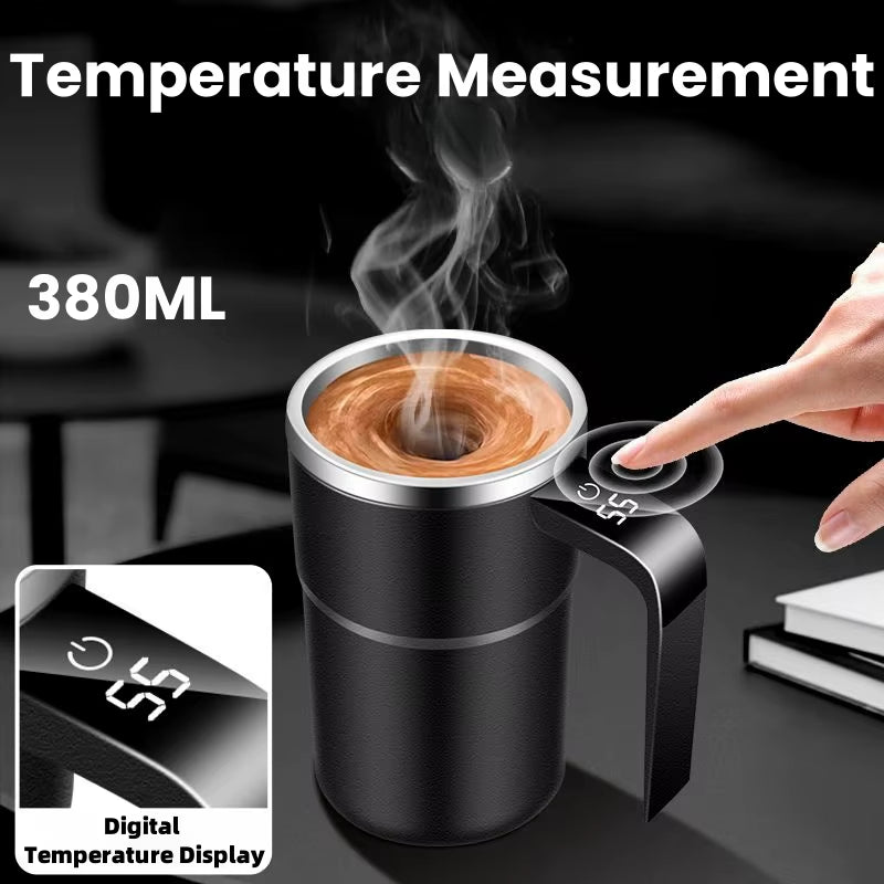 380ML Mini Electric Coffee Self Mixing Mug IP67 Waterproof Food Safe Coffee Mug USB Rechargeable Automatic Magnetic Cup for Tea