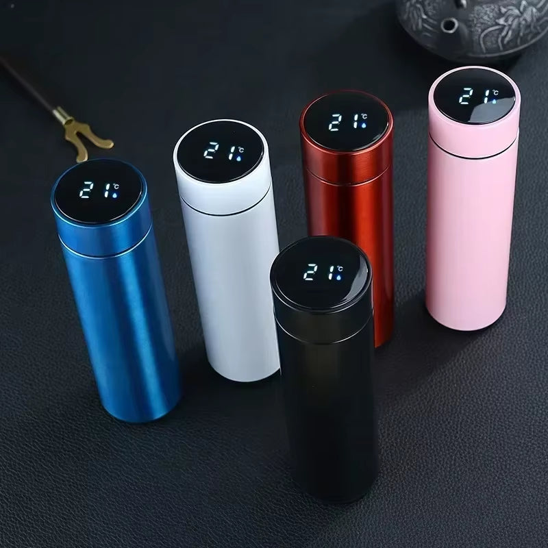 500Ml Stainless Steel Thermos Bottle with Digital Temperature Display LED Intelligent Temperature Measurement Cup Vacuum Flask