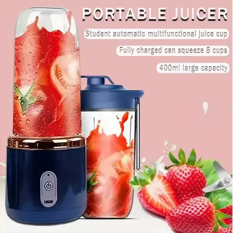 Portable Electric Juicer Mini Home Mixer Multifunctional Fruit and Vegetable Crushing Mixer USB Charging Juice Cup Juicing Tool