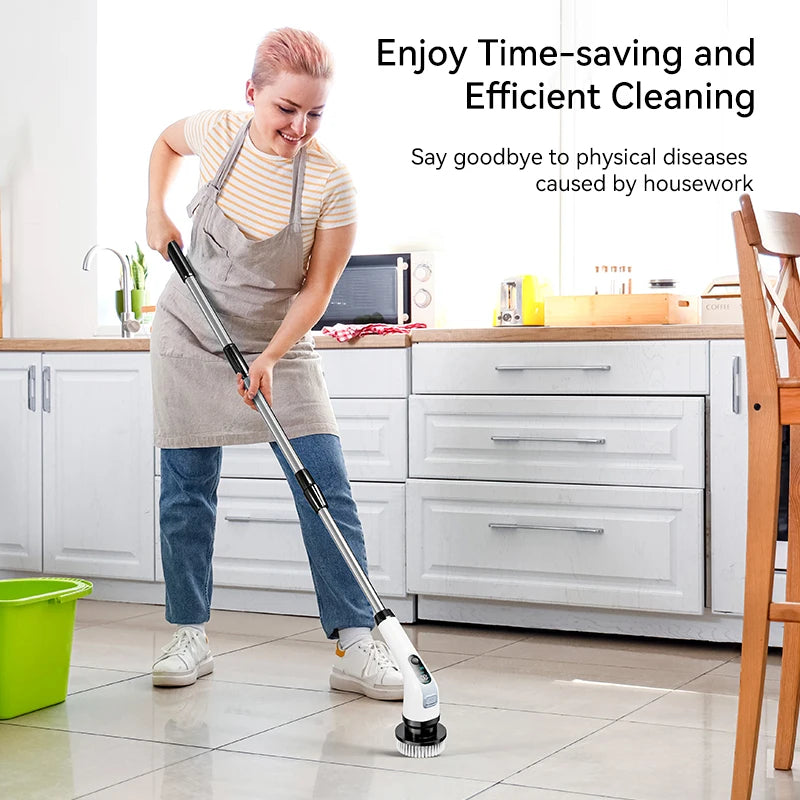 Cordless Electric Cleaning Brush 7-In-1 Bathroom Window Electric Spin Cleaner Kitchen Toilet Automotive Household Rotate Clean