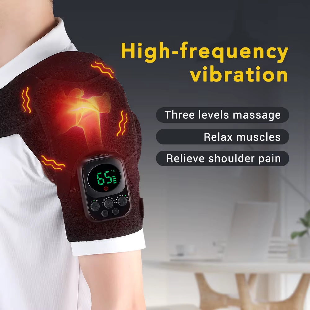 Detachable Wireless Control Electric Heating Vabration Shoulder Knee Vibration Massager Brace Pain Relief Knee Massage Belt