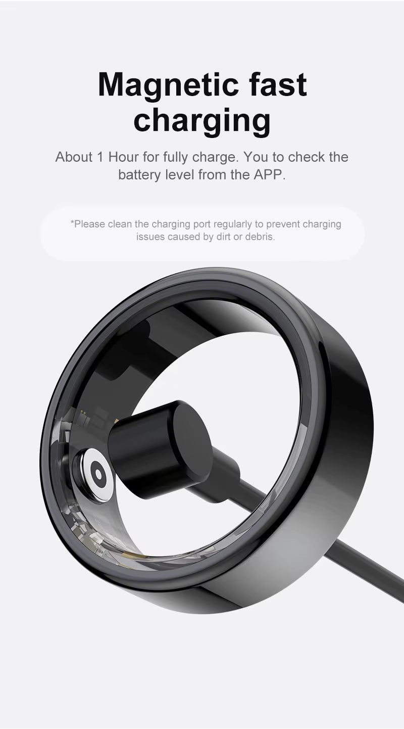 Smart Ring 2024 Smartring R02 Health Monitoring IP68 Waterproof Multi-Sport Modes Bluetooth Sleep Tracker Finger Ring Man