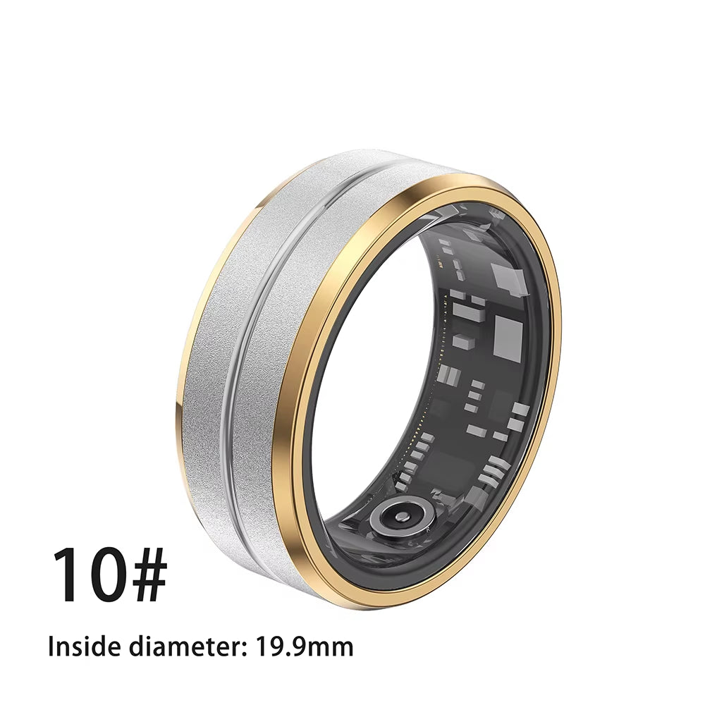 2024 Smart Ring for Men Women Heart Rate Blood Oxygen Monitoring Multi Sports Modes IP68 Waterproof Smart Rings Charging Case