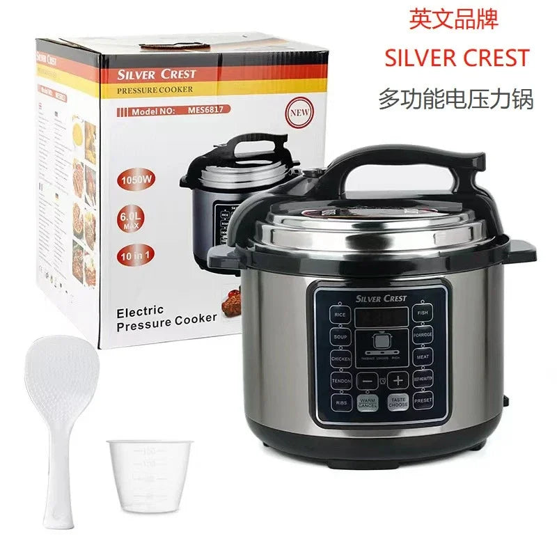 110V/220V Smart Electric Pressure Cooker Multifunctional Large Capacity for Home Use 6L