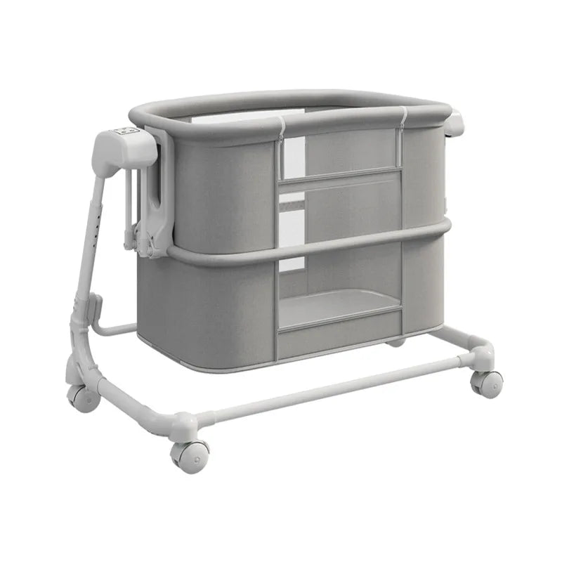 Exit Crossing Electric Baby Rocking Bed Multi Functional Folding Newborn Bedside Splicing Bed Infant Cradle Bedroom Furniture