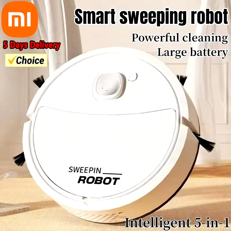 5-In-1 Smart Sweeping Suction Mopping Cleaning Machine Robot Vacuum Cleaner Home Appliance Kitchen Robots Wirelesscleaner