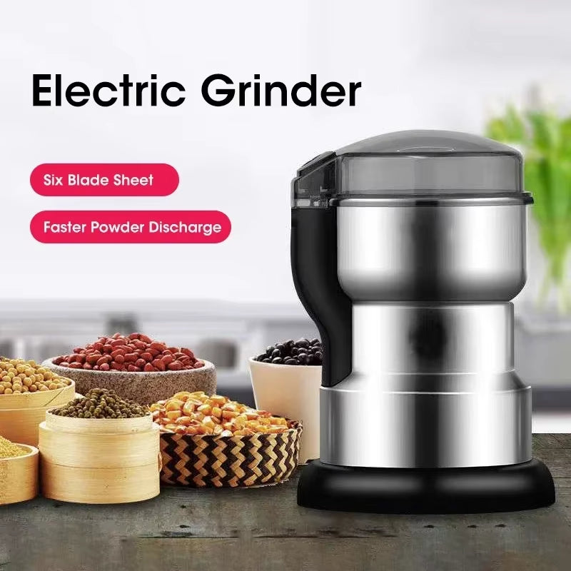 300ML Mini Electric Grinder Household Ultrafine Baby Food Pulverizer Coffee Beans Mill Grinder Upgrade Portable Electric 4Blades