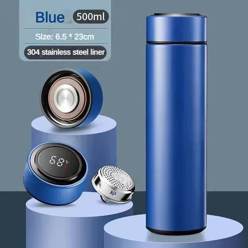 500Ml Stainless Steel Thermos Bottle with Digital Temperature Display LED Intelligent Temperature Measurement Cup Vacuum Flask