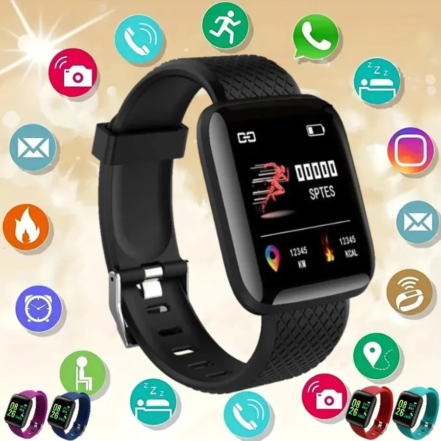 Multifunction Smart Watch for Men Women Kids Message Remind Music Control Sport Step Calories D13 Smartwatch Alarm Clock 116Plus