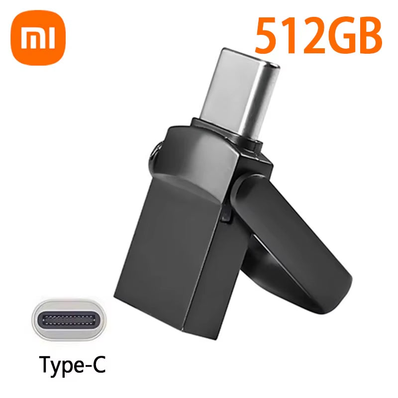 Xiaomi U Disk 2TB 1TB USB 3.0 Type-C Interface High Speed Pendrive Mobile Phone Computer Mutual Transmission Portable USB Memory