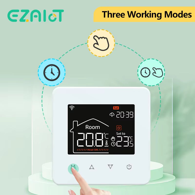 Tuya Smart Home Thermostat Water Electric Warm Floor Heating Gas Boiler Wifi Temperature Remote Controller with Google Alexa