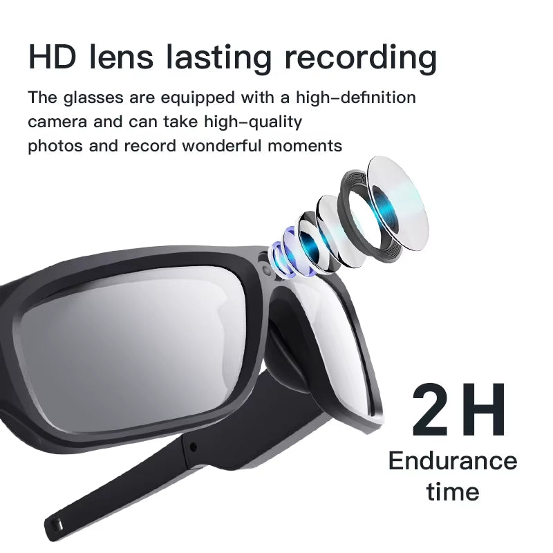 4K HD Glasses Camera Video Driving Record Cycling Video Smart Glasses with Eyewear Camcorder for Outdoor Mini Camera