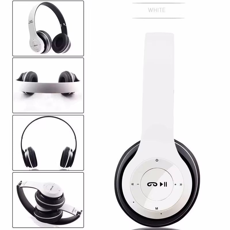 P47 Wireless Bluetooth Headphone with Microphone Foldable Headsets Bass Hifi Sound Music Stereo Earphone for Smartphones TV Game