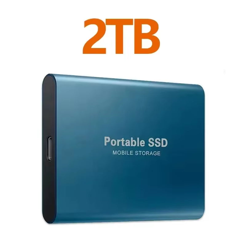 Portable SSD 1TB High Speed External Hard Drive USB 3.1 Type-C Interface Hard Disk 4TB Mass Solid State Drive for Laptop/Pc/Mac