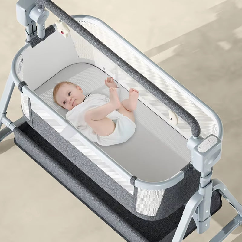 Baby Multifunctional Electric Cradle Cradle Cradle Rocking Chair Newborn Smart Baby Coax Baby Bedside Bed Sleeping Basket