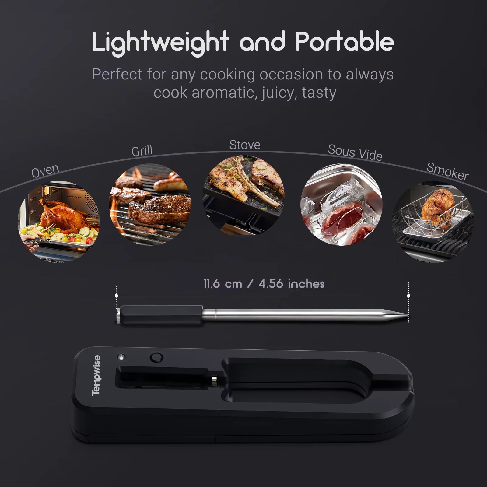 New Wireless Meat Food Thermometer for Oven Grill BBQ Smoker Kitchen Smart Digital Bluetooth Barbecue Thermometer Temperature