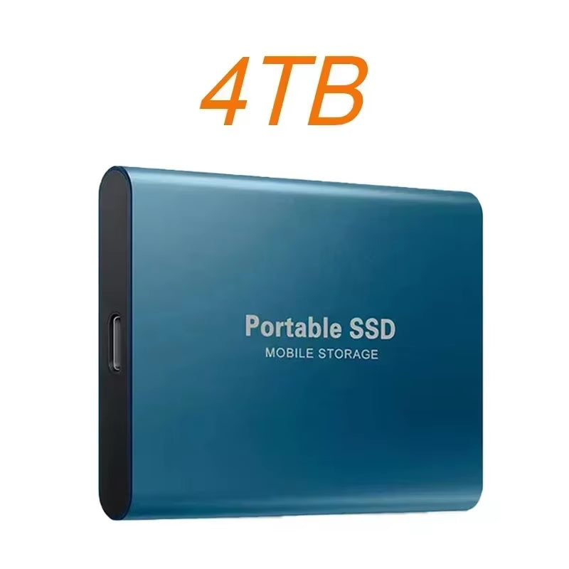 Portable SSD 1TB High Speed External Hard Drive USB 3.1 Type-C Interface Hard Disk 4TB Mass Solid State Drive for Laptop/Pc/Mac