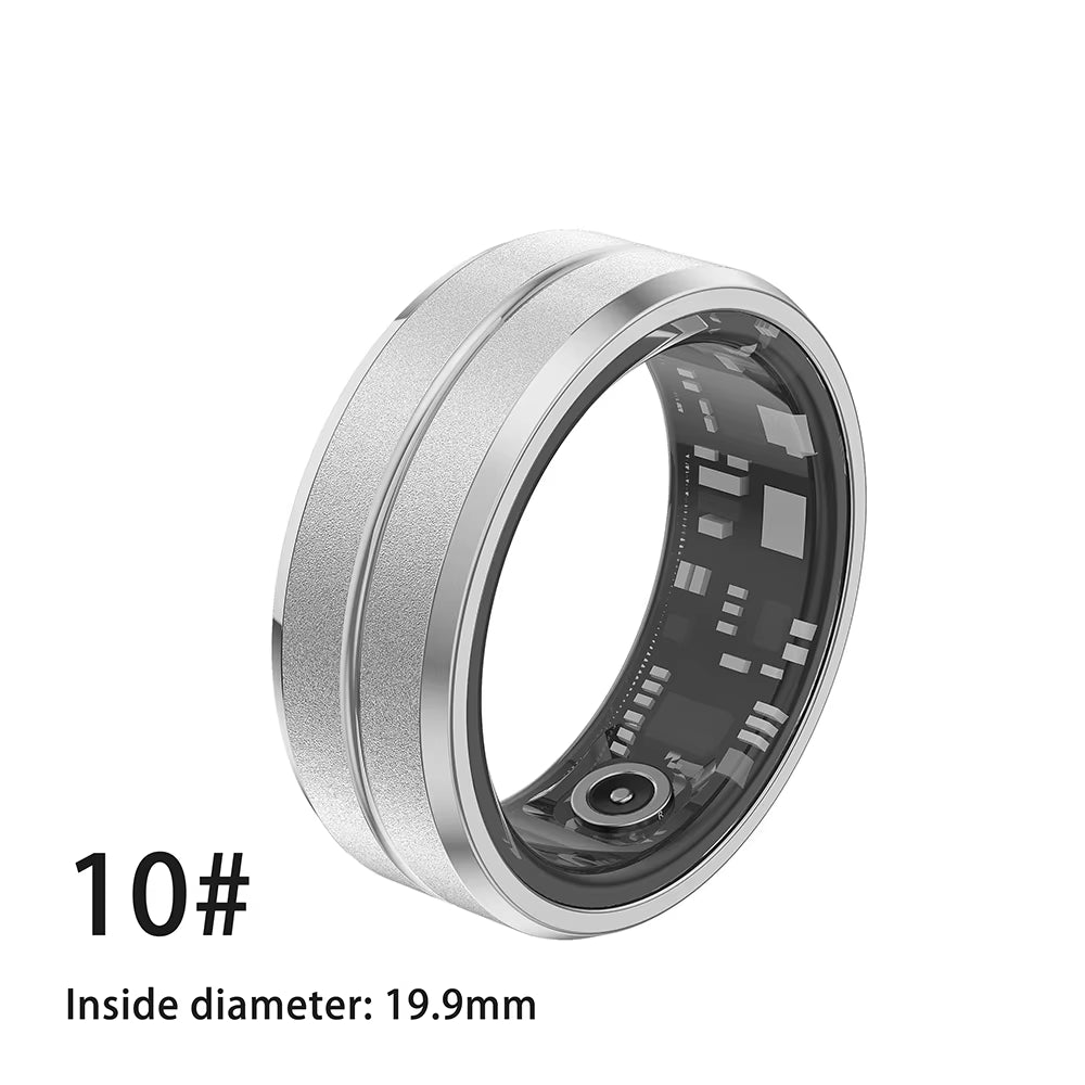 2024 Smart Ring for Men Women Heart Rate Blood Oxygen Monitoring Multi Sports Modes IP68 Waterproof Smart Rings Charging Case