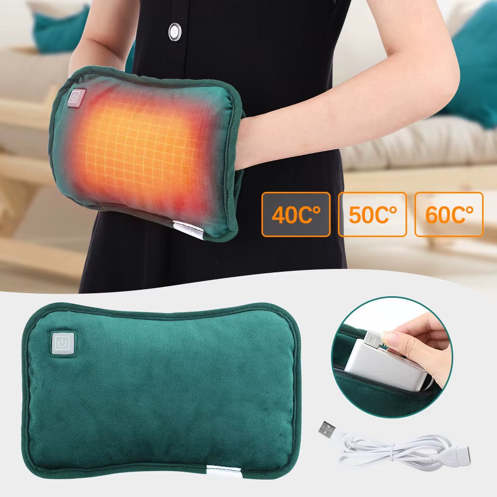 Hand Warmer Electric Heating Pad Flannel Heat Explosion-Proof Warm Bag Winter Sleeping Pillow Pack Reusable Winter Handwarmer