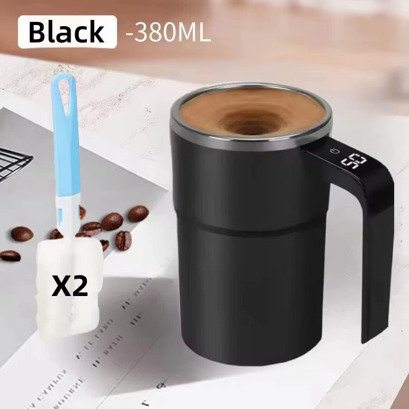 380ML Mini Electric Coffee Self Mixing Mug IP67 Waterproof Food Safe Coffee Mug USB Rechargeable Automatic Magnetic Cup for Tea