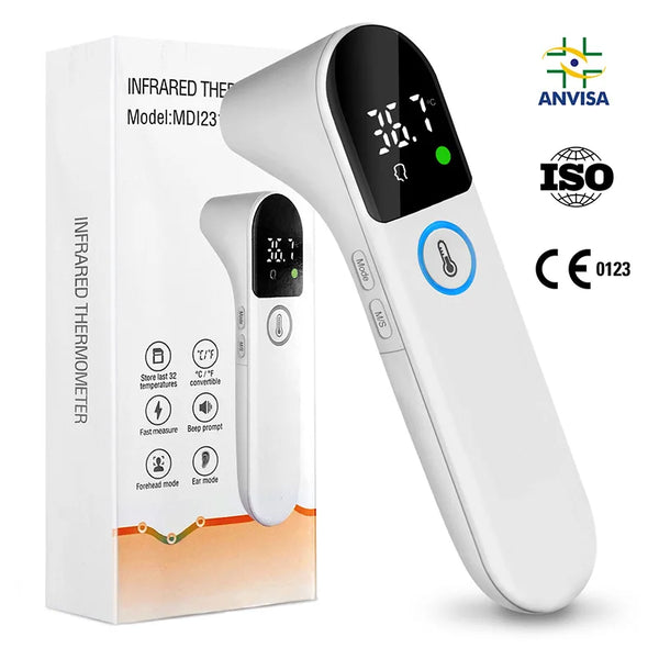 Digital Infrared Thermometer Baby Forehead Ear Non-Contact Medical Use Body Temperature Meter Adult IR Measure Fever Termometro
