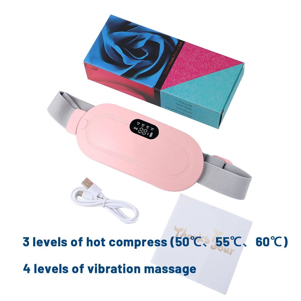 Lady Menstrual Heating Pad Warm Palace Belt Relieve Menstrual Pain Hot Compress Massager Uterus Cold Dysmenorrhea Relieving Belt