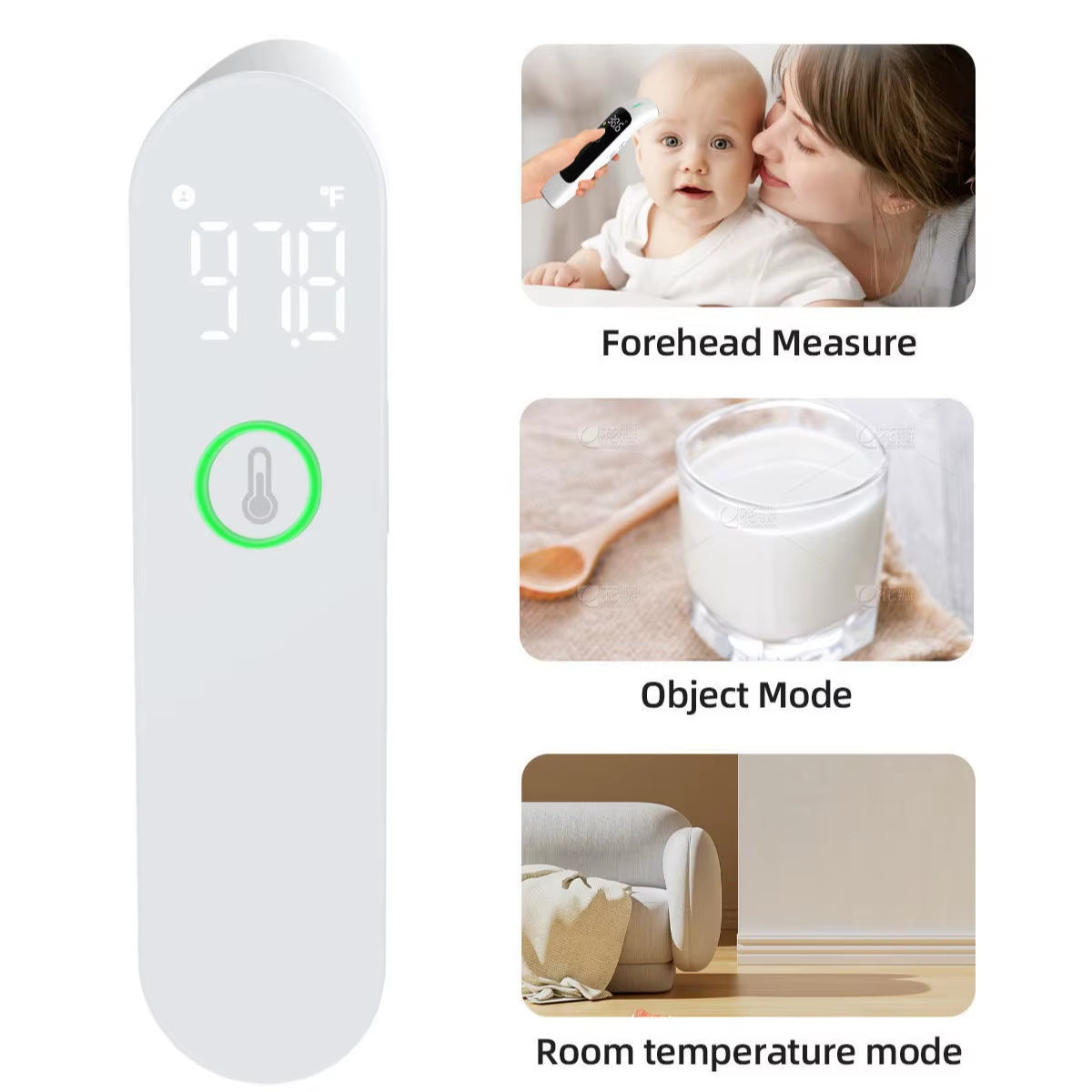 Thermometer for Adults and Kids Fast and Accurate Baby Thermometer Fever Alarm and Silent Mode LCD Big Screen Display Read