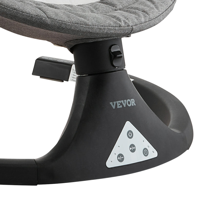 Baby Swing For Infants 5 Speeds 3 Seat Positions Remote Control Toy Bar 3 Toys