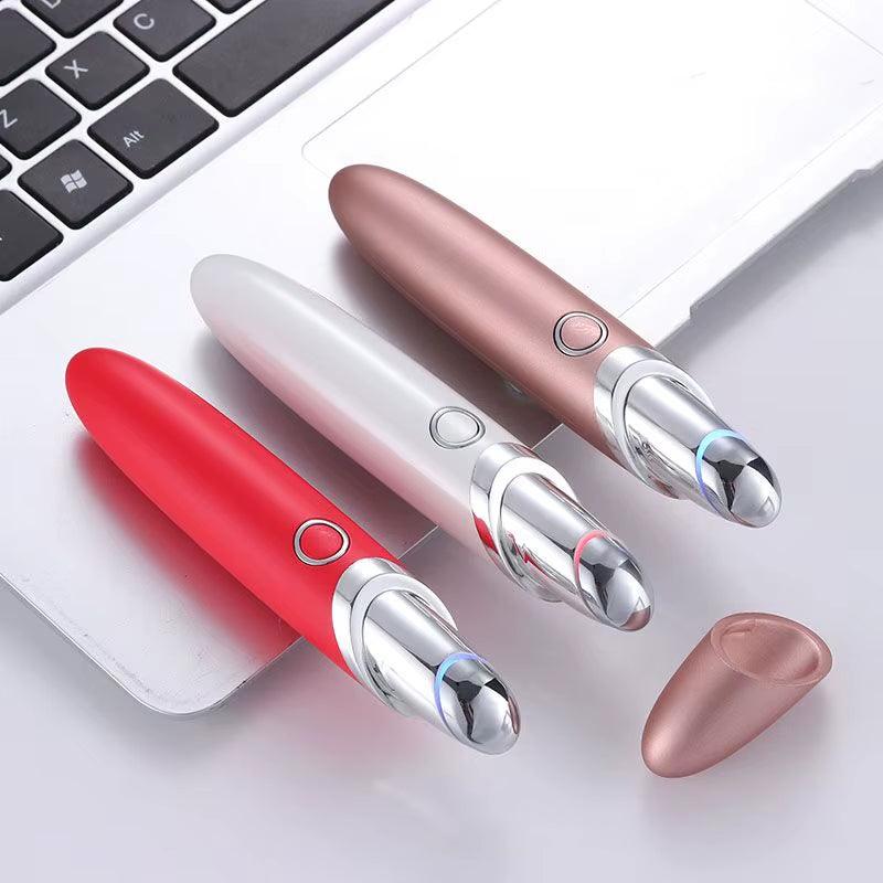 Multifunction Anti-Wrinkle Device Therapy Tool Private Label Therapeutic Electric Heat Eye Massager Pen