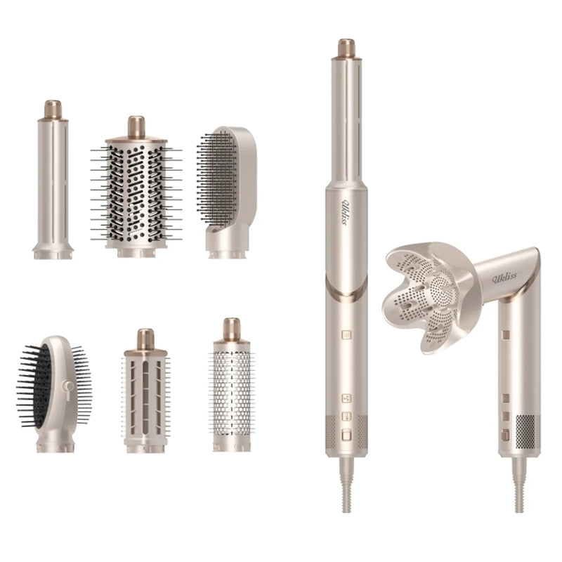 Hair Dryer 8 in 1 Hair Styler Tools Complete Set Salon Brushless Motor 110000Rpm Professional Blower Dryerr with Comb