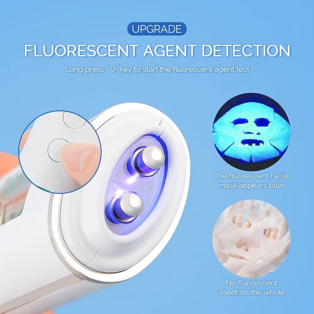 Skin Tester Face Skin Moisture&Oil Content Skin Analyzer Skin Water Cheek Elastic Skin Age Test Meter Fluorescent Agent Detector